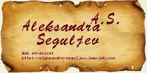 Aleksandra Šeguljev vizit kartica